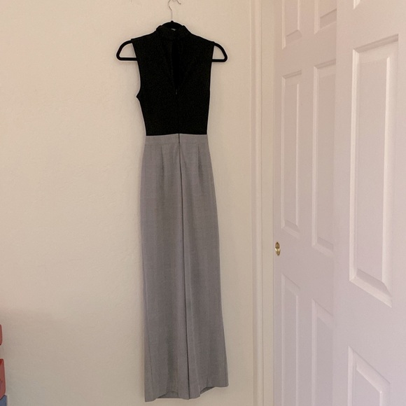 XOXO Elegant Black and Gray Women's Jumpsuit - Picture 2 of 5